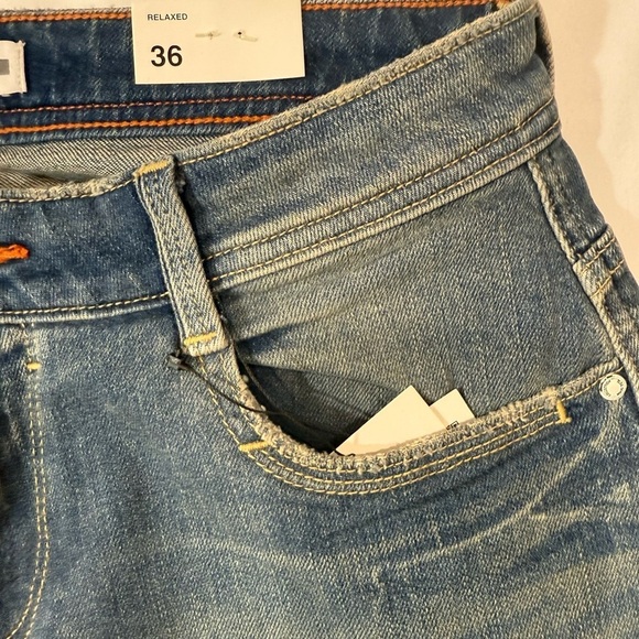 Zara Women Relaxed Mid Waist Mid Rise Jeans Oversized Distressed Blue Size 4 - Picture 7 of 15